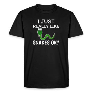 Serpent - T-shirt Premium bio Homme - noir - Devant - Nico (187cm)