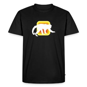 Singe - T-shirt Premium bio Homme - noir - Devant - Nico (187cm)