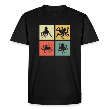 calamar - T-shirt Premium bio Homme - noir - Devant - Nico (187cm)