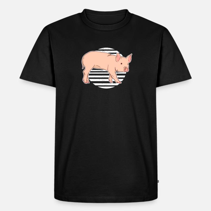 Schwein - Männer Premium Bio T-Shirt - Schwarz
