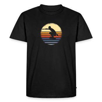 surfeur - T-shirt Premium bio Homme - noir - Devant - Nico (187cm)
