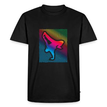 Breakdance Freeze - Men's Premium Organic T-Shirt - black - Front - Nico (187cm)