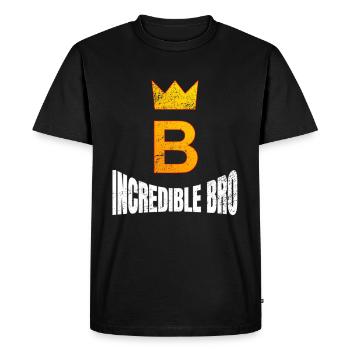 incroyable bro - T-shirt Premium bio Homme - noir - Devant - Nico (187cm)