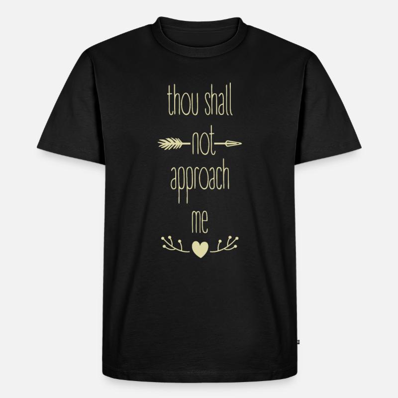 mich nicht ansprechen - Männer Premium Bio T-Shirt - Schwarz