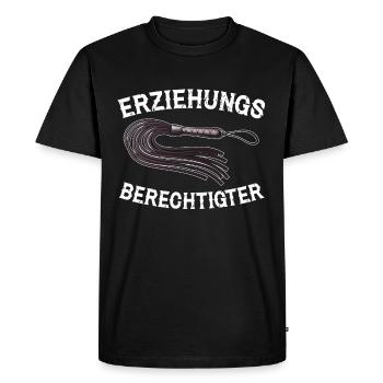 Erziehungsberechtigter BDSM Bondage Erotik lustig - Männer Premium Bio T-Shirt - Schwarz - Vorne - Nico (187cm)