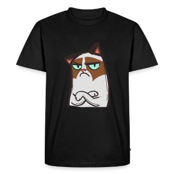 Traurige Katze Geschenk für Kinder und Erwachsene! - T-shirt Premium bio Homme - noir - Devant - Nico (187cm)