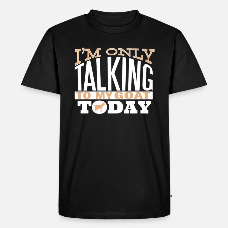 Ziege - Männer Premium Bio T-Shirt - Schwarz