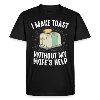 Funny Hus Conjoint Hobby Chef Fun Cadeau Cool - T-shirt Premium bio Homme - noir - Devant - Nico (187cm)