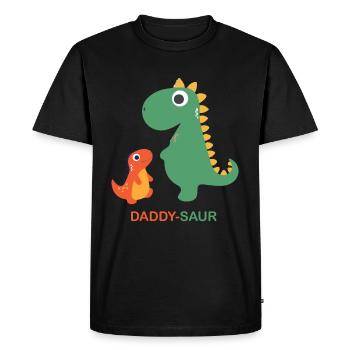Daddy-Saur - T-shirt Premium bio Homme - noir - Devant - Nico (187cm)