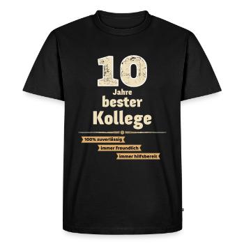 10 years best colleague - Men's Premium Organic T-Shirt - black - Front - Nico (187cm)