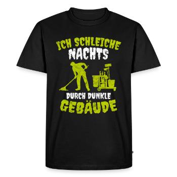 Gebäudereiniger Hausmeister lustiger Spruch Fun - Männer Premium Bio T-Shirt - Schwarz - Vorne - Nico (187cm)