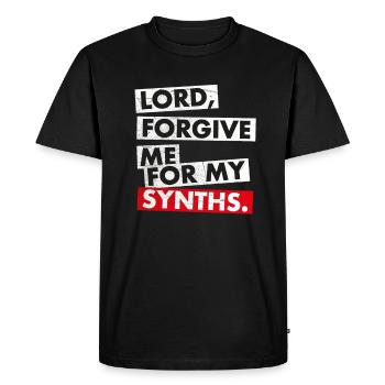 Synthesizer Analog Synth Techno Acid Decay Lord - Men's Premium Organic T-Shirt - black - Front - Nico (187cm)