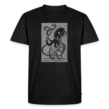 Occulte Kraken Tarot Card Vintage Gothique Baphomet - T-shirt Premium bio Homme - noir - Devant - Nico (187cm)