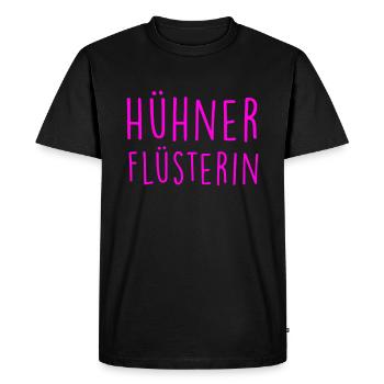 Poulet Whisperer Farmer - T-shirt Premium bio Homme - noir - Devant - Nico (187cm)