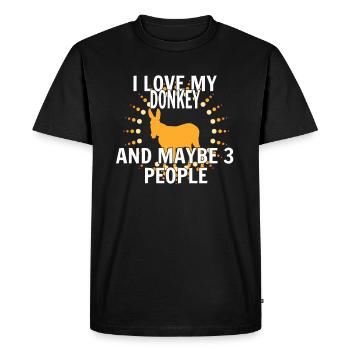 Donkey - Men's Premium Organic T-Shirt - black - Front - Nico (187cm)
