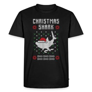 Requin de Noël moche Noël - T-shirt Premium bio Homme - noir - Devant - Nico (187cm)