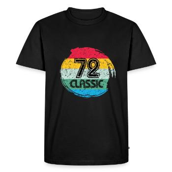72 tenue vintage - T-shirt Premium bio Homme - noir - Devant - Nico (187cm)