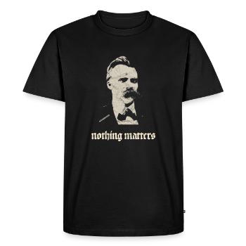 Vintage Nietzsche Philosophie Nihilisme Design Kant - T-shirt Premium bio Homme - noir - Devant - Nico (187cm)