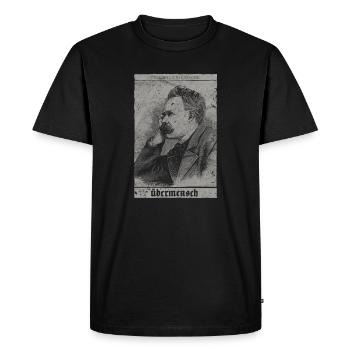 Vintage Philosophy Nihilism Design - Men's Premium Organic T-Shirt - black - Front - Nico (187cm)