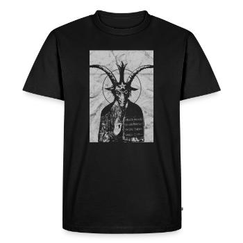 Okkulte Baphomet Gothic Grunge Satan Devil Schwarz - Männer Premium Bio T-Shirt - Schwarz - Vorne - Nico (187cm)