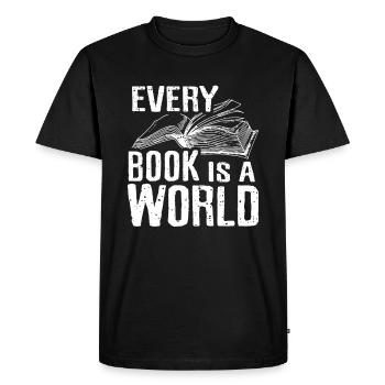 Books book reading ham - Men's Premium Organic T-Shirt - black - Front - Nico (187cm)
