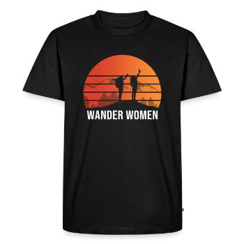 Wander femme voyage conception de la liberté - T-shirt Premium bio Homme - noir - Devant - Nico (187cm)