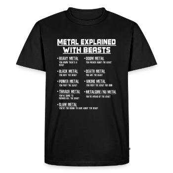 Metal Music Heavy Metal Black Metal Death Metal - Männer Premium Bio T-Shirt - Schwarz - Vorne - Nico (187cm)