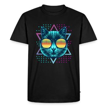 Techno Rave EDM Dubstep électronique D&B - T-shirt Premium bio Homme - noir - Devant - Nico (187cm)