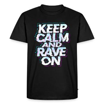 Techno Rave EDM Dubstep électronique D&B - T-shirt Premium bio Homme - noir - Devant - Nico (187cm)