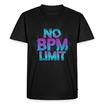 Techno Rave EDM Dubstep électronique D&B - T-shirt Premium bio Homme - noir - Devant - Nico (187cm)