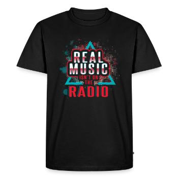 Techno Rave EDM Dubstep électronique D&B - T-shirt Premium bio Homme - noir - Devant - Nico (187cm)
