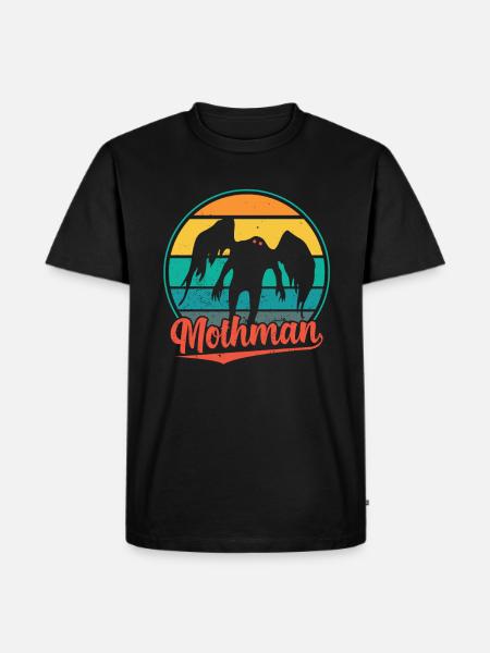 Mothman with moth - Men's Premium Organic T-Shirt - black