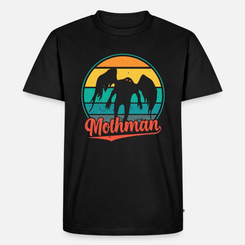Mothman avec papillon - T-shirt Premium bio Homme - noir