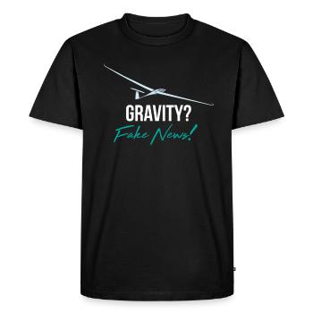Gravitiy fausses nouvelles - T-shirt Premium bio Homme - noir - Devant - Nico (187cm)