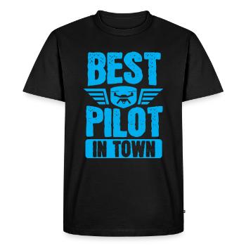 Best Drone Pilot In Town - Men's Premium Organic T-Shirt - black - Front - Nico (187cm)