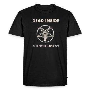 Mort à l'intérieur mais encore grunge gothique occulte corné - T-shirt Premium bio Homme - noir - Devant - Nico (187cm)
