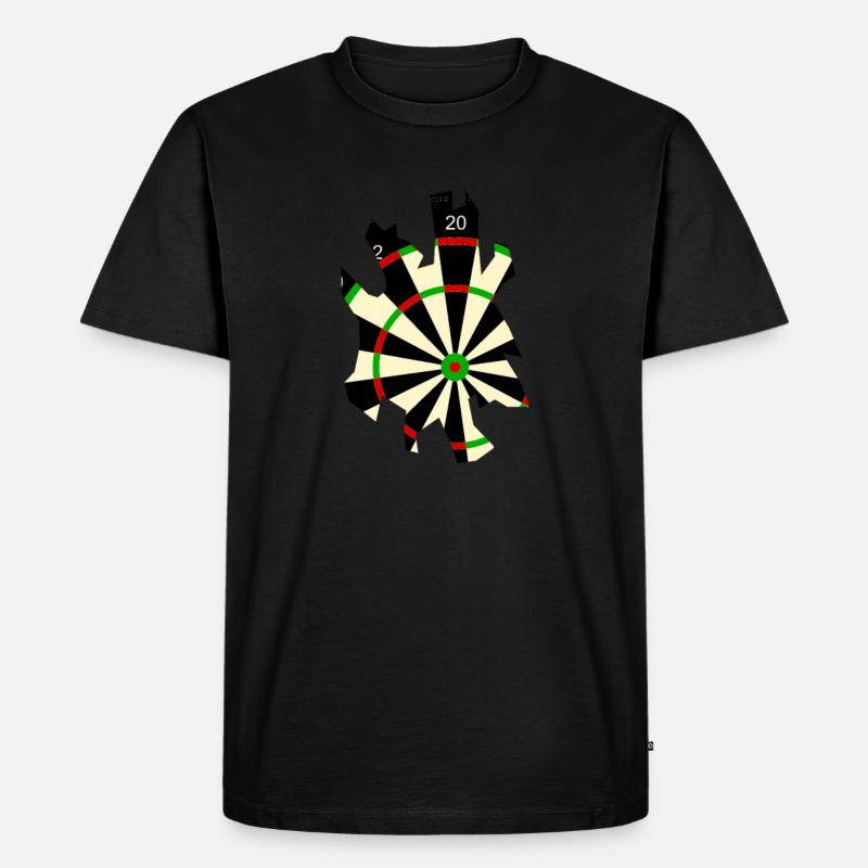 Dartscheibe - Männer Premium Bio T-Shirt - Schwarz