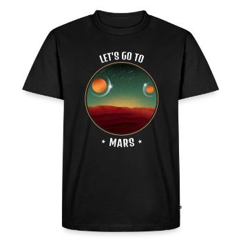 Espace extra-atmosphérique de Mars - T-shirt Premium bio Homme - noir - Devant - Nico (187cm)