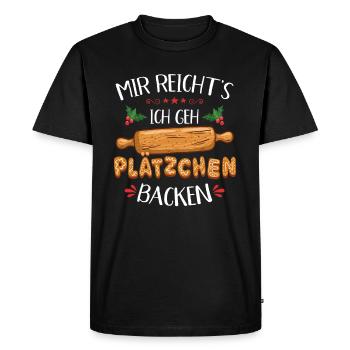 Mir reicht's ich geh Plätzchen backen Weihnachten - Männer Premium Bio T-Shirt - Schwarz - Vorne - Nico (187cm)
