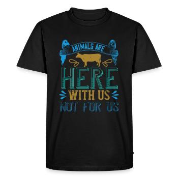 Dire végétalien - cadeau pour les végétaliens - T-shirt Premium bio Homme - noir - Devant - Nico (187cm)