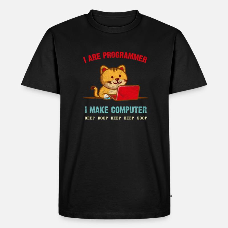 Programmierer Entwickler Informatiker Geek - Männer Premium Bio T-Shirt - Schwarz