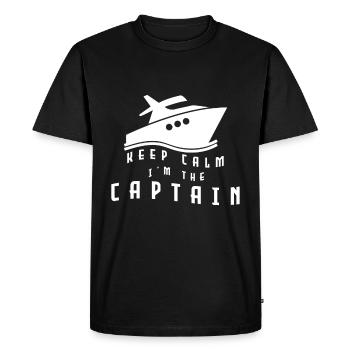 Relax, I'm the captain - Men's Premium Organic T-Shirt - black - Front - Nico (187cm)