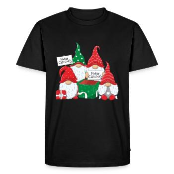 Joyeux Noël Santa Claus chapeaux nains XMas Wichtel - T-shirt Premium bio Homme - noir - Devant - Nico (187cm)