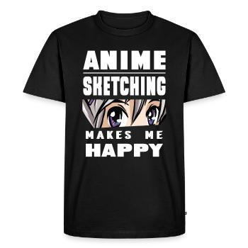 Cadeau de manga de dessin animé et dessin animé - T-shirt Premium bio Homme - noir - Devant - Nico (187cm)