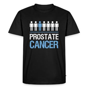 Prostate Cancer Awareness Defeat - Men's Premium Organic T-Shirt - black - Front - Nico (187cm)