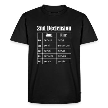 Latin déclinaison langue Latin professeur - T-shirt Premium bio Homme - noir - Devant - Nico (187cm)