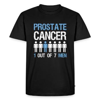 Prostate Cancer Awareness 1 of 7 Defeat - Men's Premium Organic T-Shirt - black - Front - Nico (187cm)