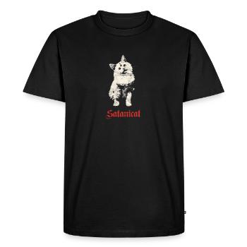 Satanicat occulte Satan Gothique Grunge Satan Devil - T-shirt Premium bio Homme - noir - Devant - Nico (187cm)