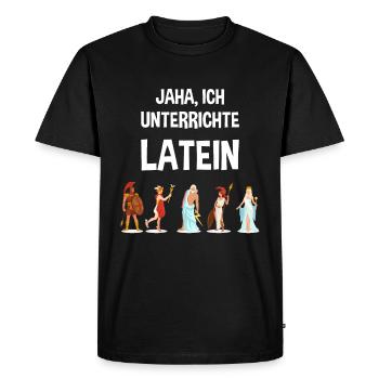 Jaha Ich Unterrichte Latein Lehrer Lateinlehrer - Männer Premium Bio T-Shirt - Schwarz - Vorne - Nico (187cm)