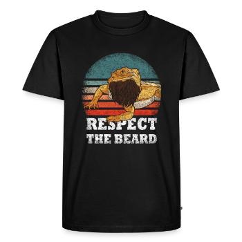 Bartagames Lizard Bearded Dragon - Men's Premium Organic T-Shirt - black - Front - Nico (187cm)